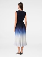 Forever New Blue Ombre Pleated Midi Dress - Image 2 of 4