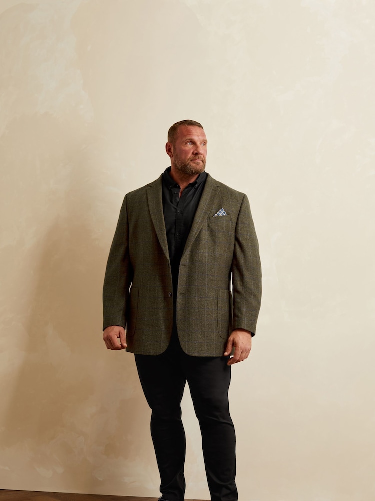 BadRhino Big & Tall Tweed Checked Suit Jacket - Imagen 1 de 7 BadRhino Big & Tall Tweed Checked Suit Jacket - Imagen 1 de 7