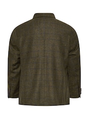 BadRhino Big & Tall Brown Tweed Checked Suit Jacket - Image 6 of 7