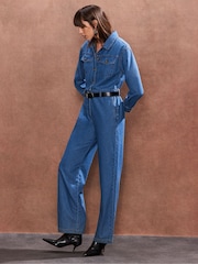 Ro&Zo 100% Cotton Denim Jumpsuit - Imagen 3 de 5
