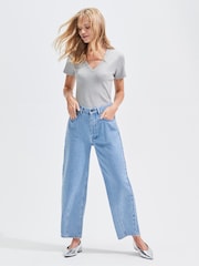 Ro&Zo Blue Barrel Leg Jeans - Image 1 of 4