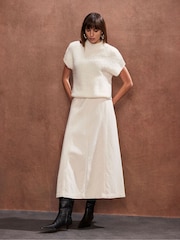 Ro&Zo Natural Denim A-Line Skirt - Image 1 of 3