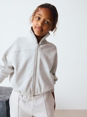 Grey Zip Through Sweat Jacket (3-16yrs) - Image 1 of 8