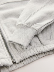 Grey Zip Through Sweat Jacket (3-16yrs) - Image 8 of 8