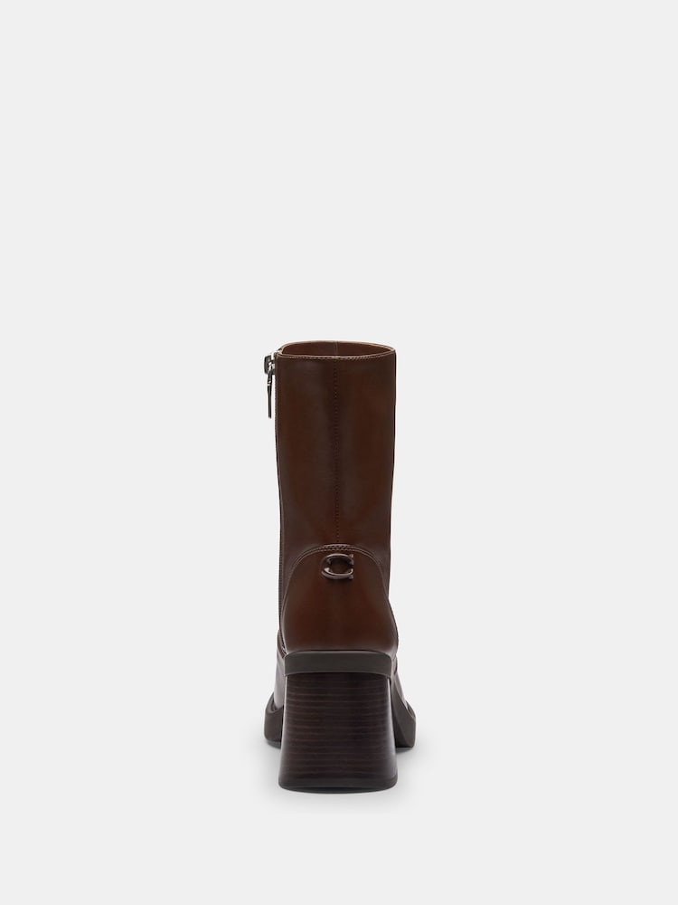 COACH Sculpted C Leather Booties - صورة 5 من 5