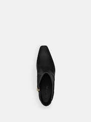COACH Black Sculpted C Kitten Heel Leather Boots - Image 4 of 5
