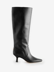 COACH Sculpted C Kitten Heel Leather Boots - Bild 1 von 1