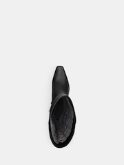 COACH Black Sculpted C Kitten Heel Leather Boots - Image 4 of 4