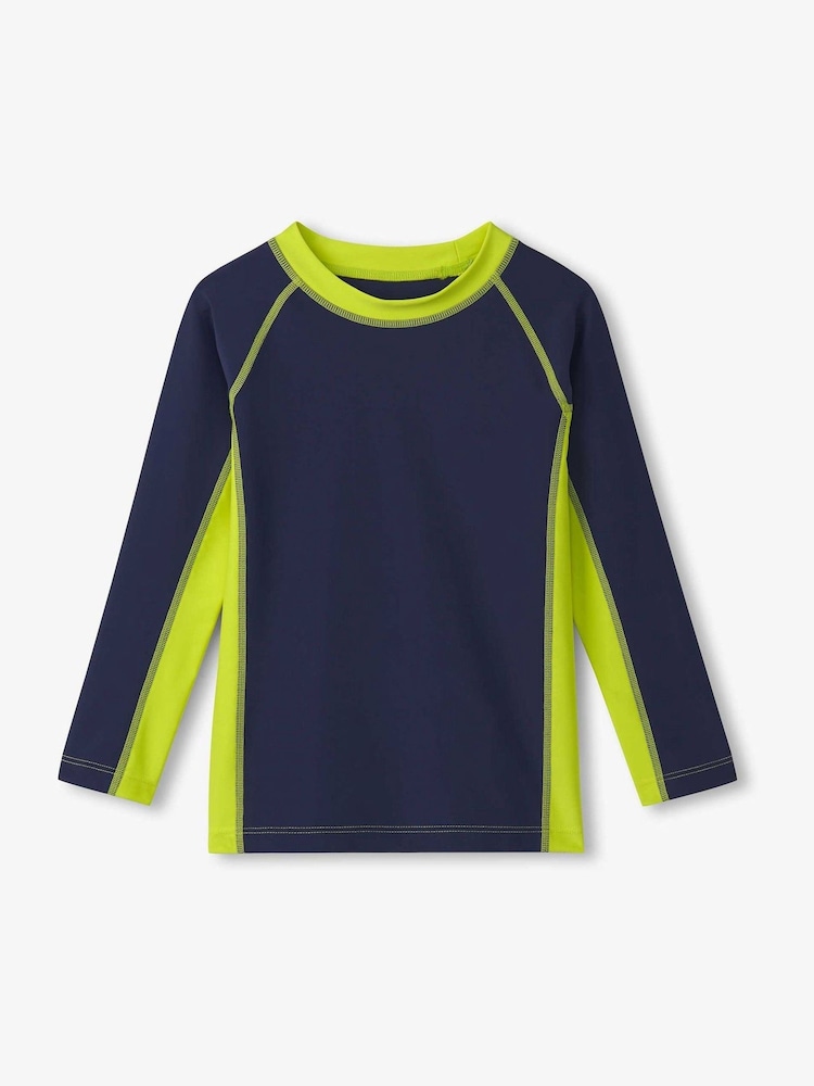 Blue Colourblock Long Sleeve Rashguard Vest - Image 1 of 3
