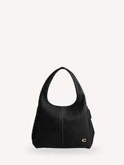COACH Black Polished Pebble Leather Lana Shoulder Bag - Image 1 of 7