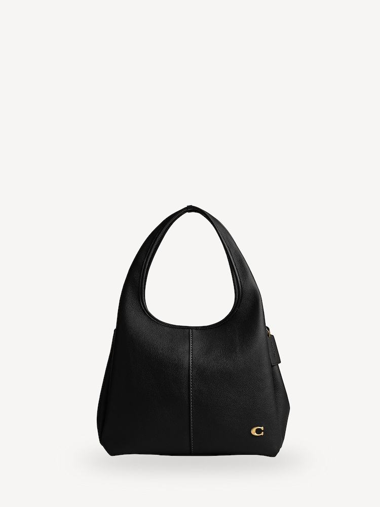 COACH Black Polished Pebble Leather Lana Shoulder Bag - Image 1 of 7