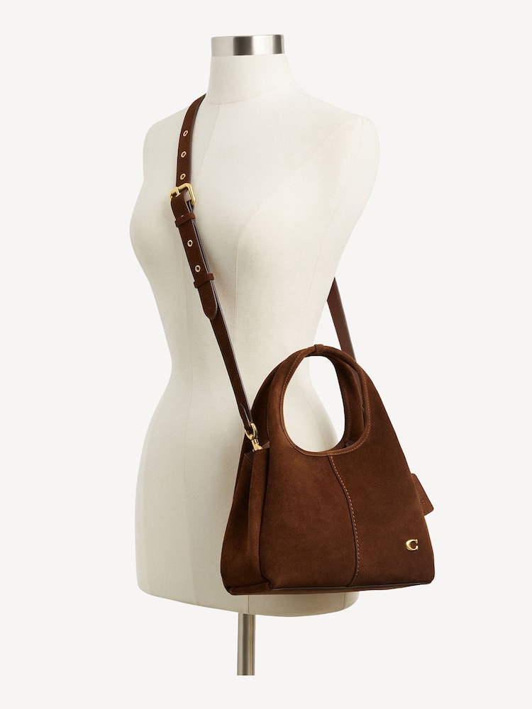 COACH Tan Brown Polished Pebble Leather Lana Shoulder Bag 23 - Image 4 of 4