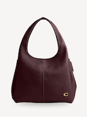 COACH Red Polished Pebble Leather Lana Shoulder Bag - Image 1 of 5