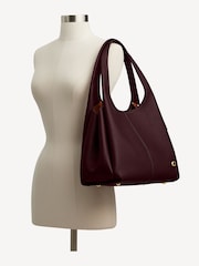 COACH Red Polished Pebble Leather Lana Shoulder Bag - Image 5 of 5