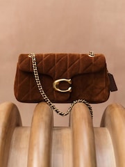 COACH Brown Quilted Suede Tabby Shoulder Bag 26 With Chain - Image 1 of 4
