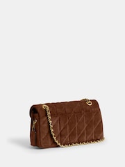 COACH Brown Quilted Suede Tabby Shoulder Bag 26 With Chain - Image 2 of 4