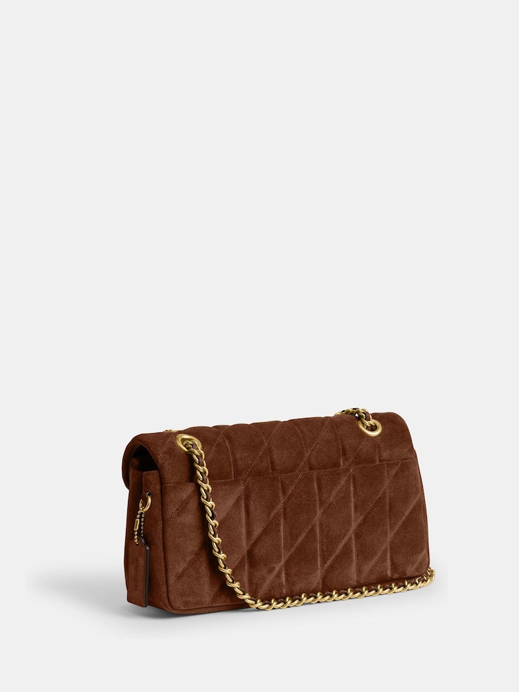 COACH Brown Quilted Suede Tabby Shoulder Bag 26 With Chain - Image 2 of 4