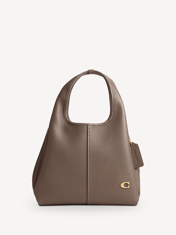 COACH Brown Polished Pebble Leather Lana Shoulder Bag 23 - Image 1 of 8