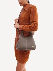 COACH Brown Polished Pebble Leather Lana Shoulder Bag 23 - Image 2 of 8