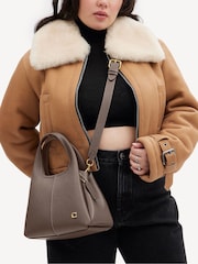 COACH Brown Polished Pebble Leather Lana Shoulder Bag 23 - Image 3 of 8
