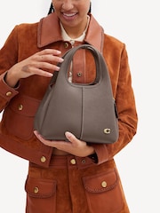 COACH Brown Polished Pebble Leather Lana Shoulder Bag 23 - Image 4 of 8
