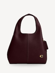 COACH Red Polished Pebble Leather Lana Shoulder Bag 23 - Image 1 of 5