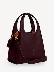 COACH Red Polished Pebble Leather Lana Shoulder Bag 23 - Image 3 of 5