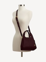 COACH Red Polished Pebble Leather Lana Shoulder Bag 23 - Image 5 of 5
