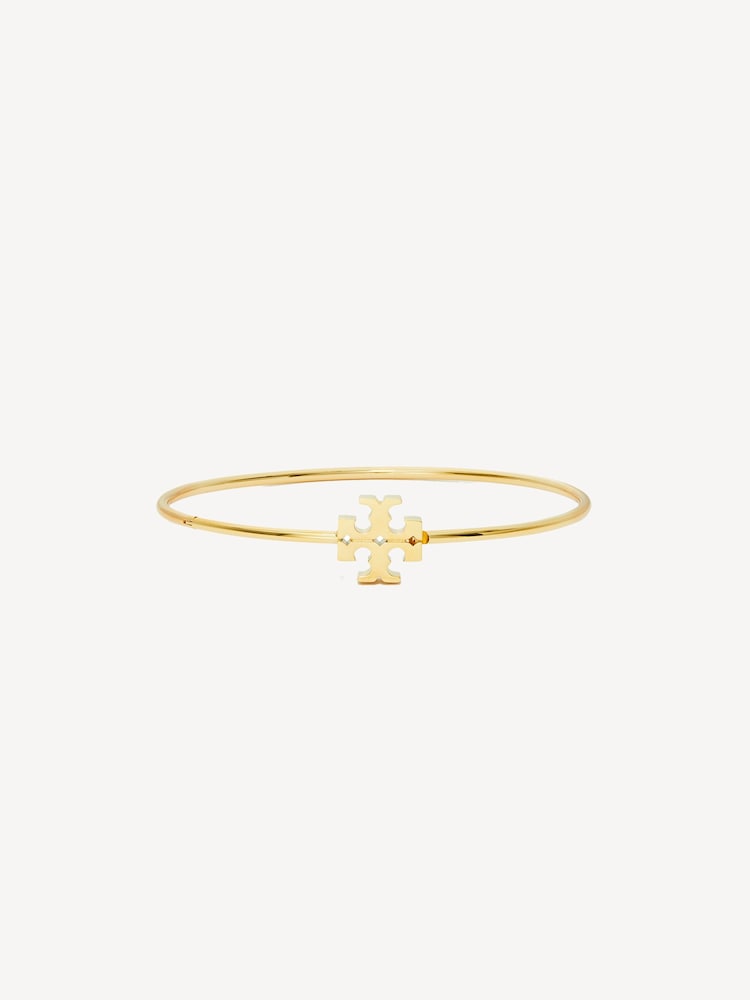 Tory Burch Gold Tone Eleanor Hinged Cuff Bracelet - Image 1 of 2