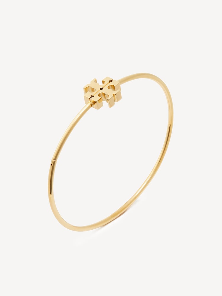 Tory Burch Gold Tone Eleanor Hinged Cuff Bracelet - Image 2 of 2 Tory Burch Gold Tone Eleanor Hinged Cuff Bracelet - Image 2 of 2