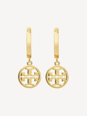 Tory Burch Gold Tone Miller Huggie Hoop Earrings - Image 2 of 2