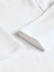 White Baby Long Sleeve 100% Cotton T-Shirts 3 Pack - Image 6 of 8