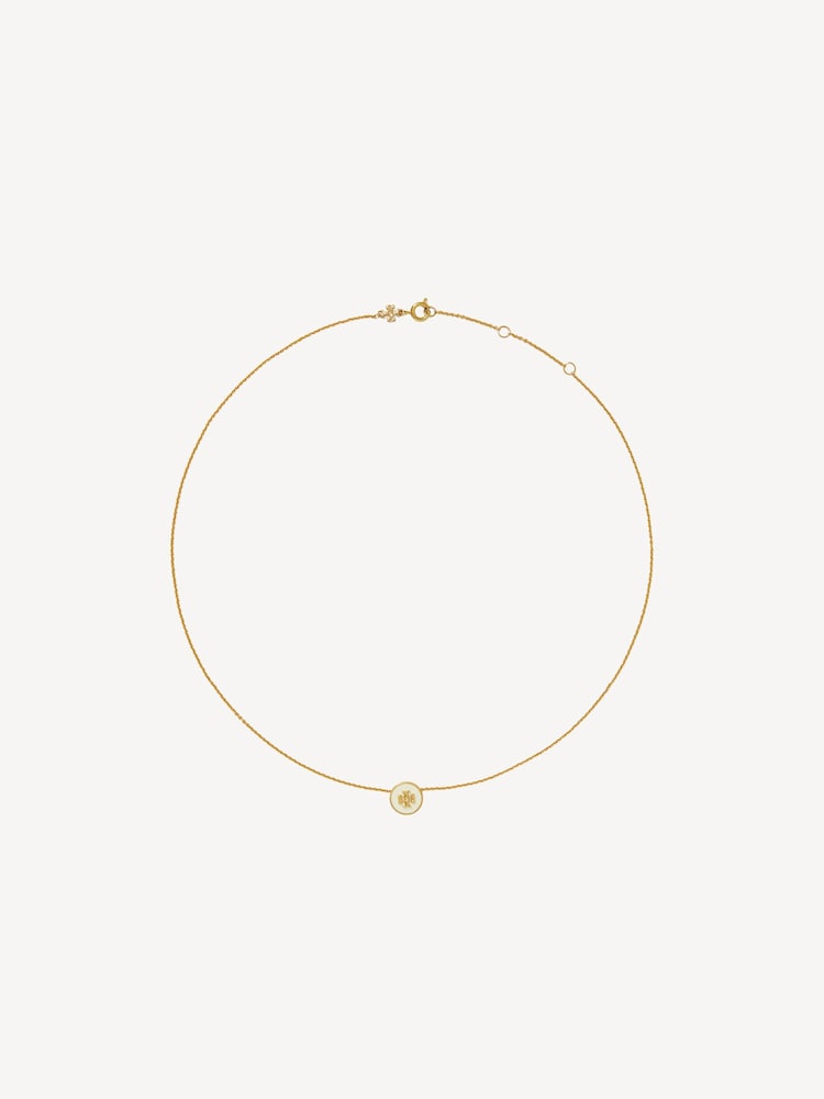 Tory Burch Gold Tone Kira Enamel Pendant Necklace - Image 1 of 2
