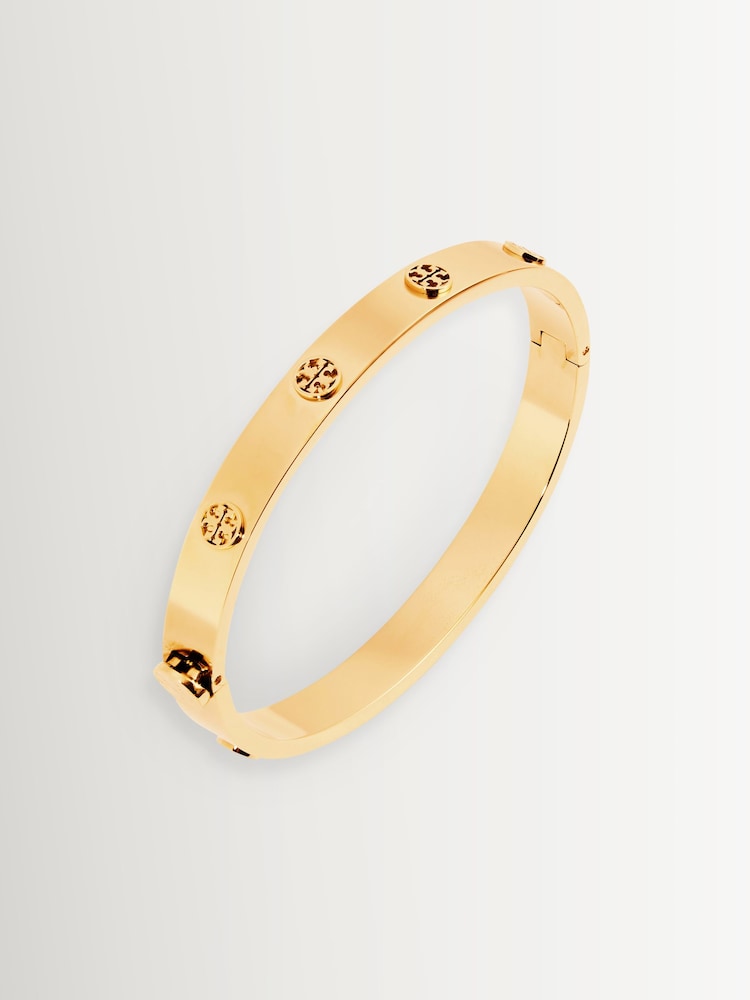 Tory Burch Gold Tone Icon Hinge Bracelet - Image 2 of 3
