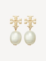 Tory Burch Gold Tone Kira Pearl Drop Earrings - Image 1 of 2