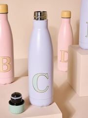 Pink/Lilac Alphabet Stainless Steel 500ml Water Bottle - Image 2 of 3