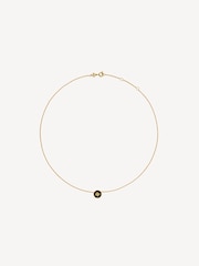 Tory Burch Black Kira Enamel Pendant Necklace - Image 1 of 2