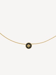 Tory Burch Black Kira Enamel Pendant Necklace - Image 2 of 2