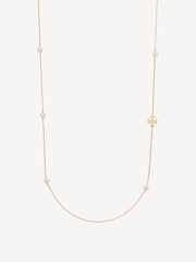 Tory Burch Gold Tone Long Kira Pearl Necklace - Image 2 of 3