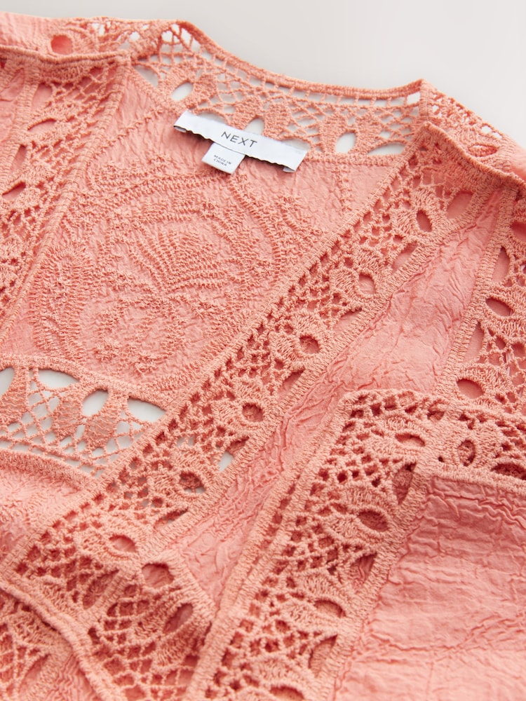 Pink Longline Kimono Cover-Up - Image 3 of 3