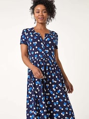 Vestido con detalle de botones y estampado de florecitas Petite de Roman - Imagen 1 de 5