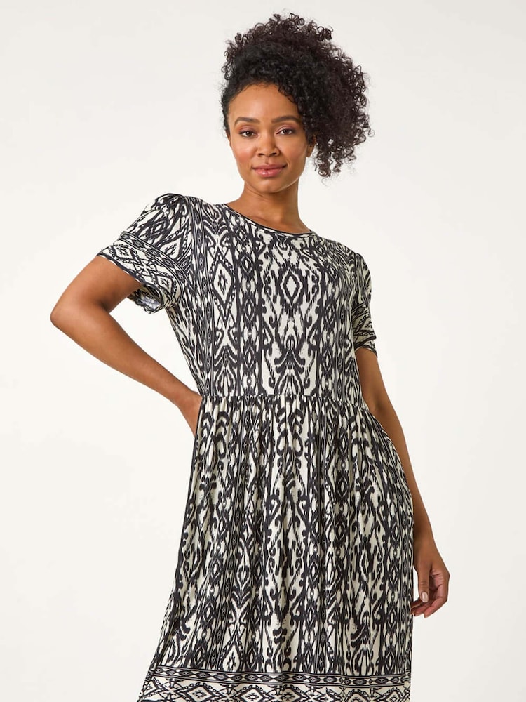 Roman Black Petite Stretch Pocket Dress - Image 1 of 5