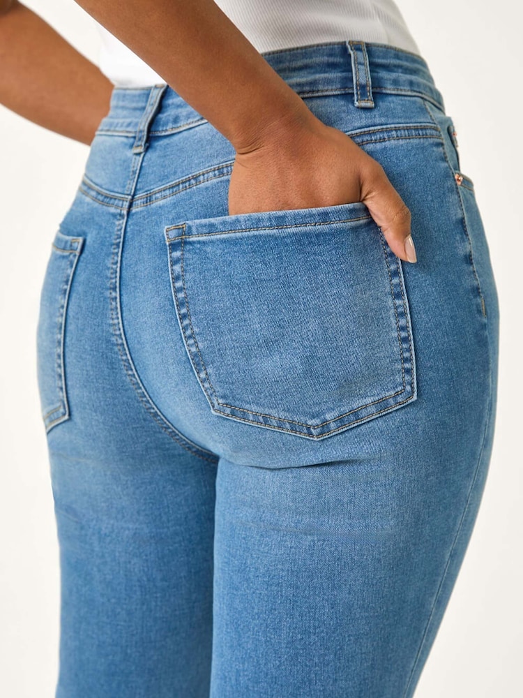 Roman Blue Petite Slim Crop Stretch Jeans - Image 5 of 5