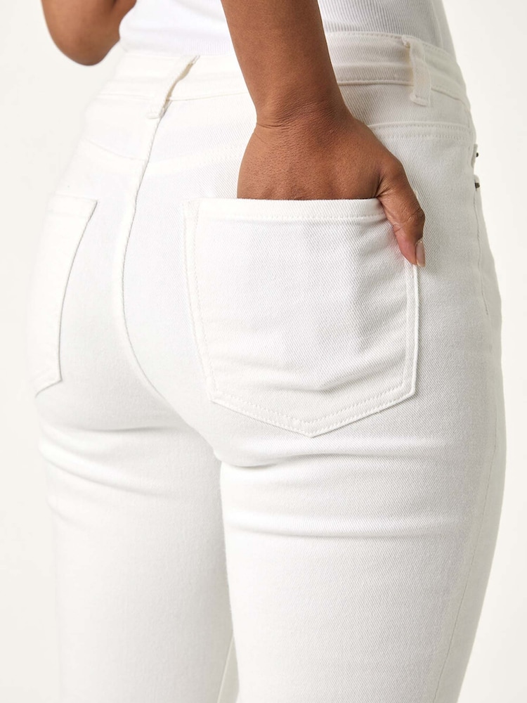 Roman White Petite Slim Crop Stretch Jeans - Image 5 of 5
