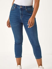Roman Blue Sky Petite Slim Crop Stretch Jeans - Image 4 of 5