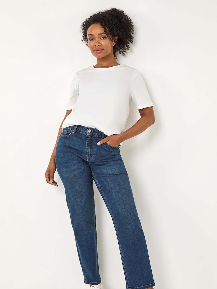 أزرق أزرق داكن - Roman Petite Stretch Straight Leg Trousers - صورة 2 من 5
