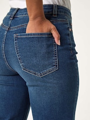 أزرق أزرق داكن - Roman Petite Stretch Straight Leg Trousers - صورة 5 من 5