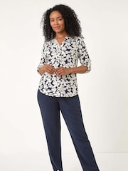 Roman Petite Floral Print Button Through Shirt - Imagen 2 de 5