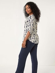 Roman Petite Floral Print Button Through Shirt - Imagen 3 de 5