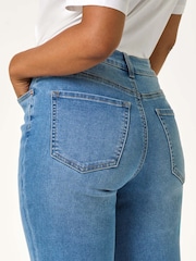 أزرق - Roman Petite Stretch Straight Leg Trousers - صورة 5 من 5